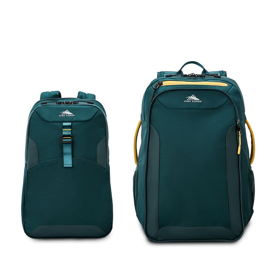 Hi-Life 3-in-1 Backpack in the color Green/Yellow. image number 2