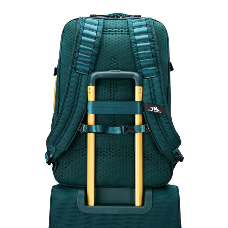 Hi-Life Travel Backpack in the color Green/Yellow. image number 6