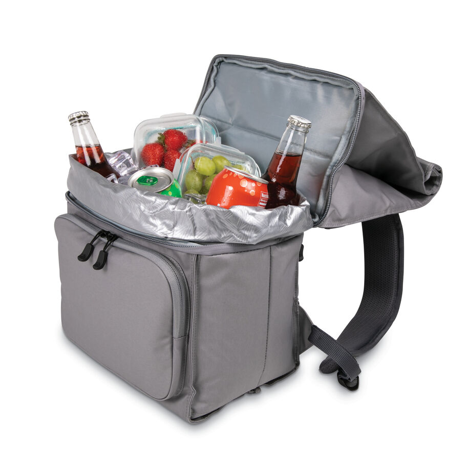 Beach N Chill Cooler Backpack in the color Steel Grey/Mercury. image number 2