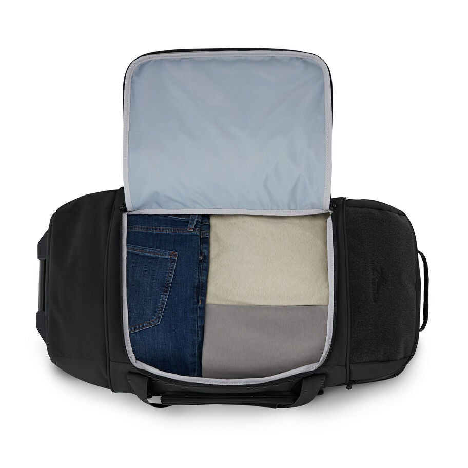 Pathsetter Medium Wheeled Duffel in the color Black. image number 2