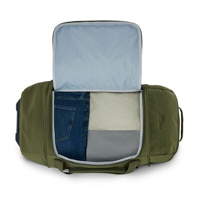Pathsetter Medium Wheeled Duffel in the color Moss.