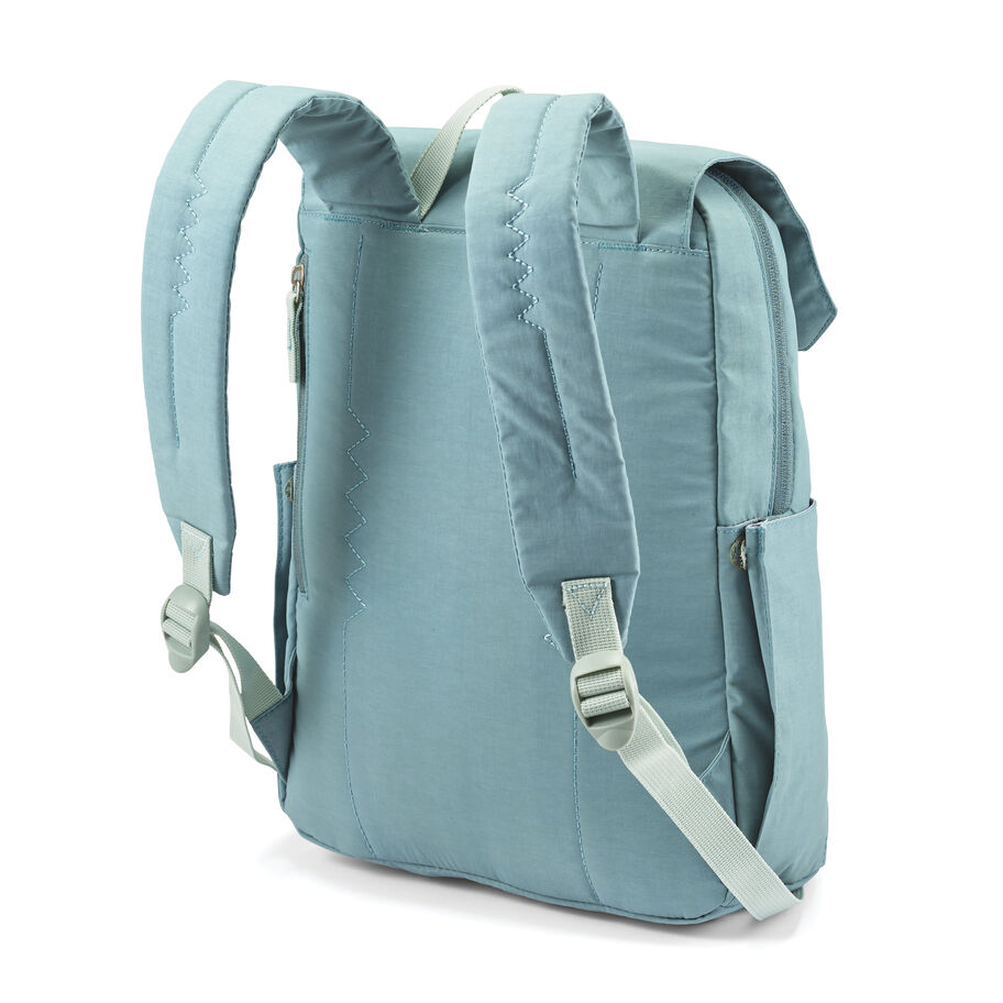 Kiera Mini Backpack in the color Slate Blue/Cucumber Green. image number 7
