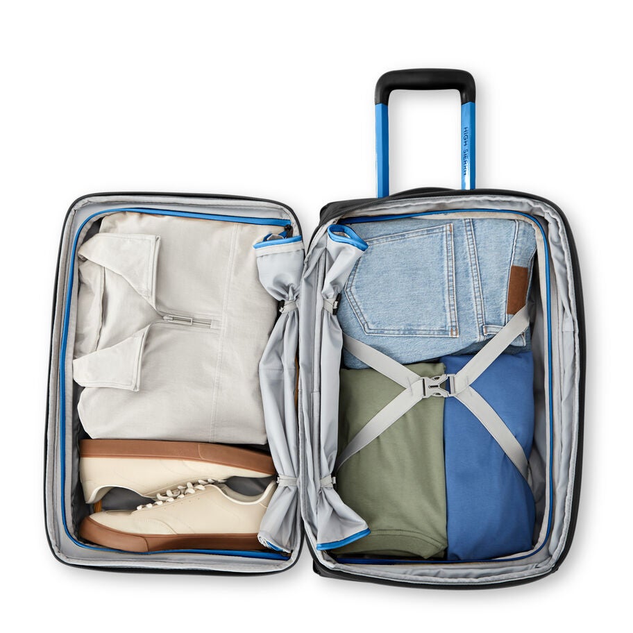 Hi-Life Carry-On Wheeled Duffel in the color Black/Blue. image number 2