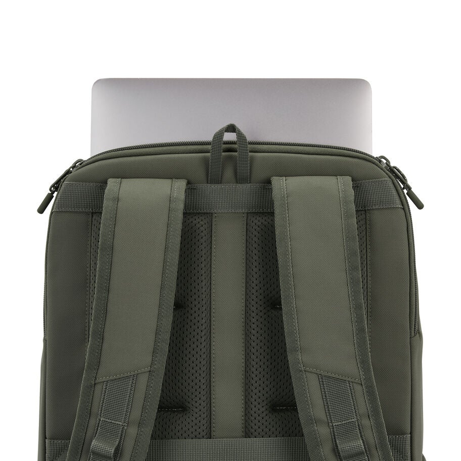 Lineage Travel Backpack in the color Olive. image number 5