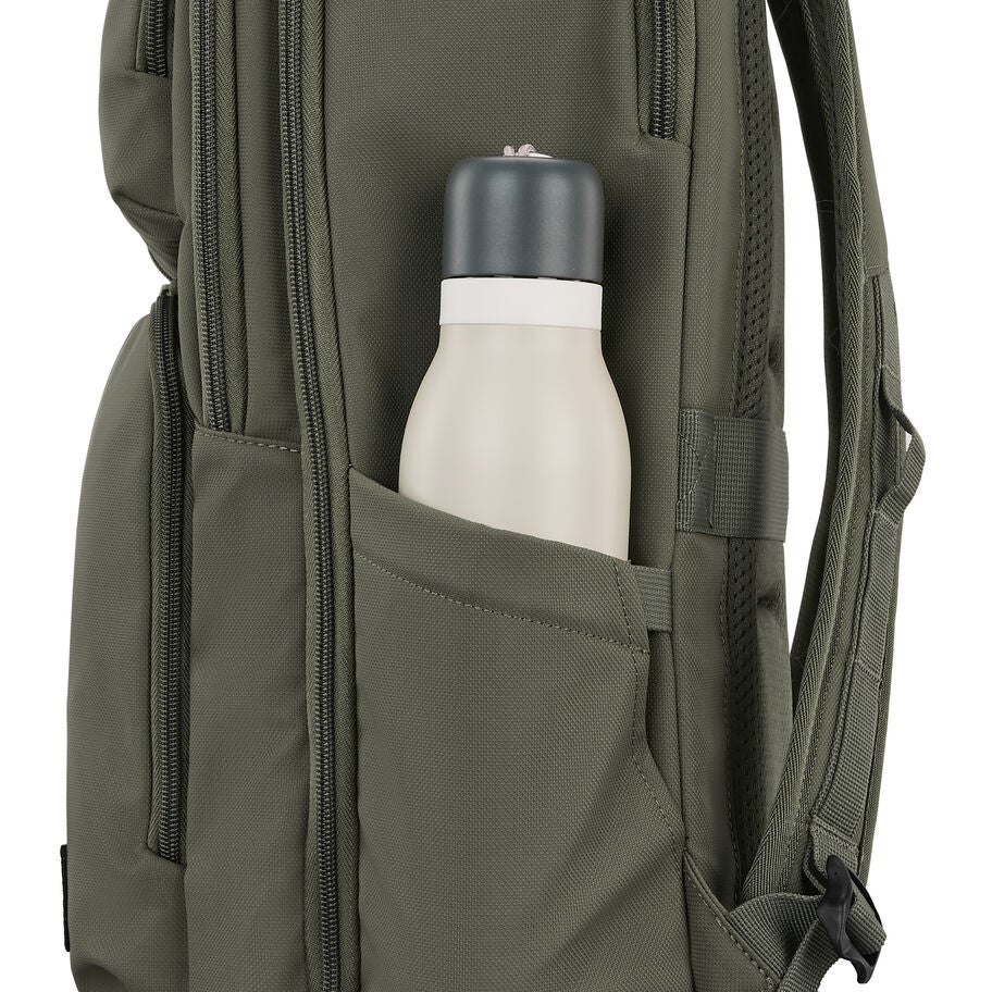 Lineage Travel Backpack in the color Olive. image number 7