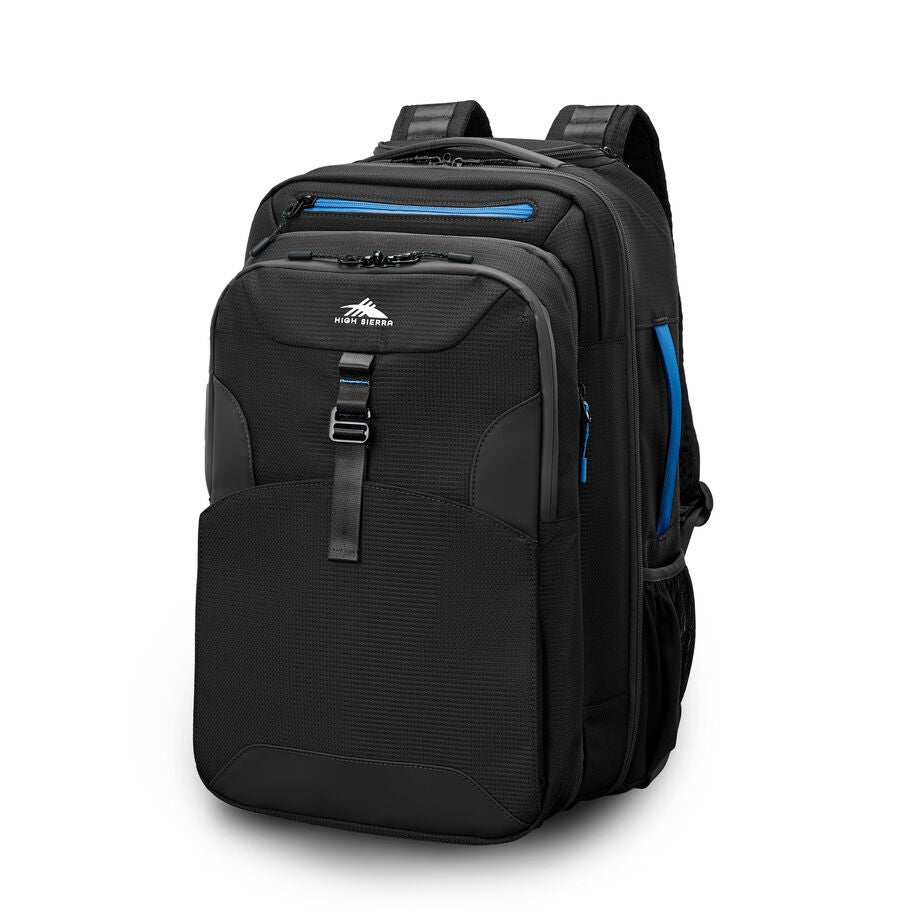 Hi-Life 3-in-1 Wheeled Backpack in the color Black/Blue. image number 0