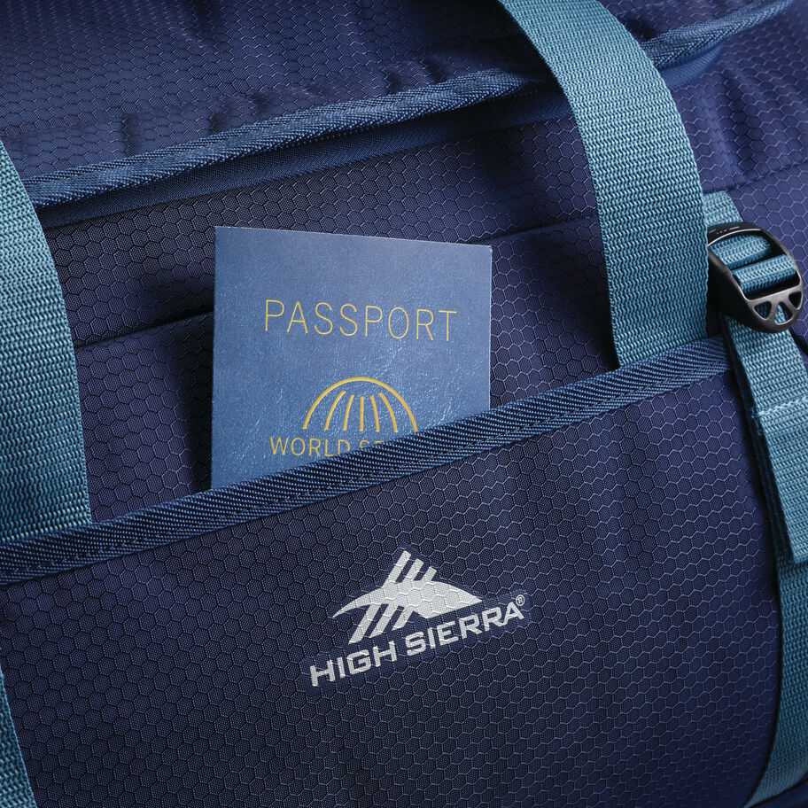 Fairlead Travel Duffel/Backpack in the color True Navy/Graphite Blue. image number 3