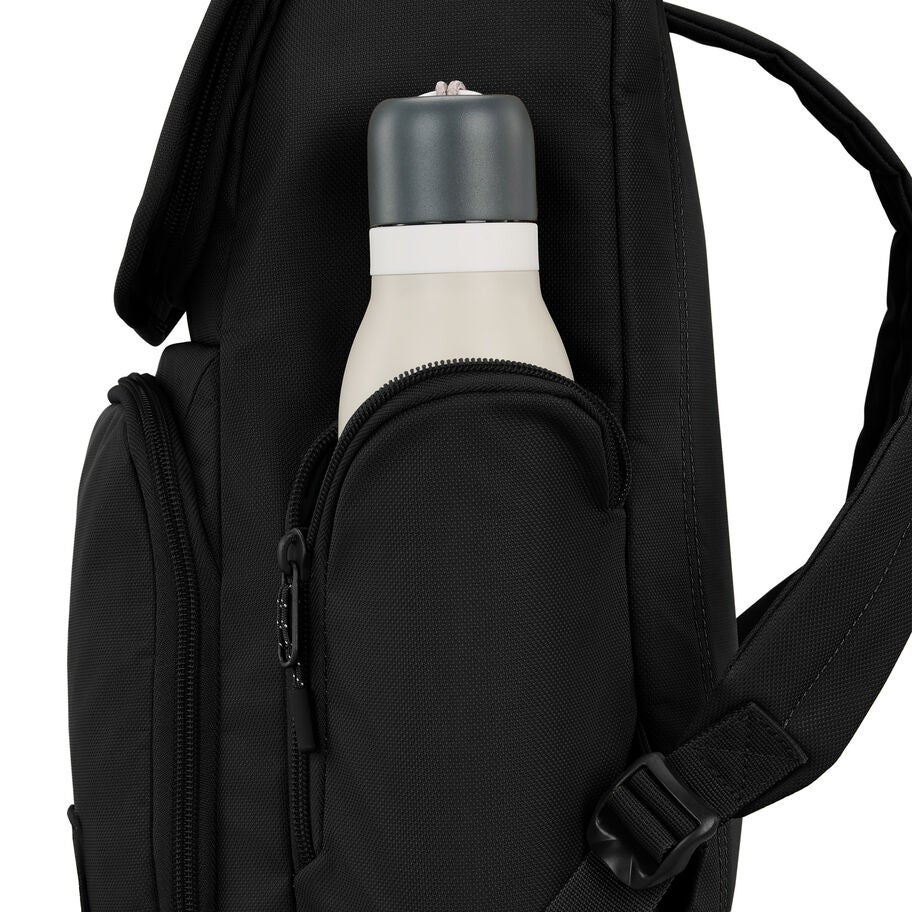 Lineage Flap Backpack in the color Black. image number 6