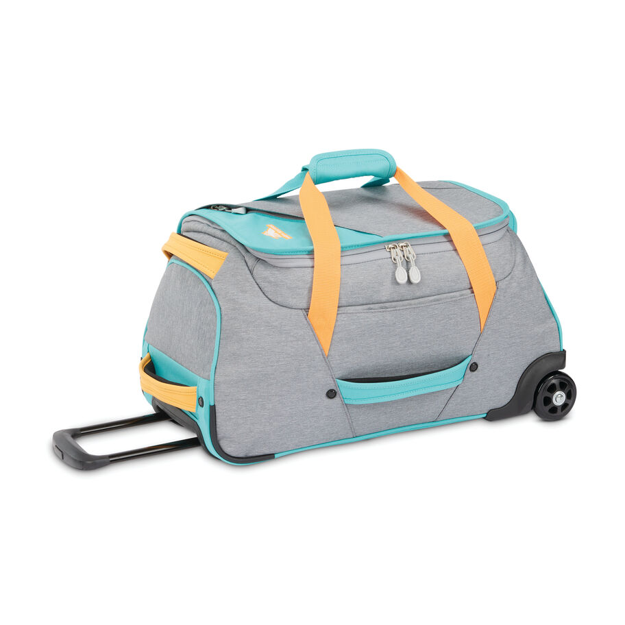 Forester 22" Wheeled Duffel in the color Grey Heather/Turquoise/Blazing Orange. image number 0