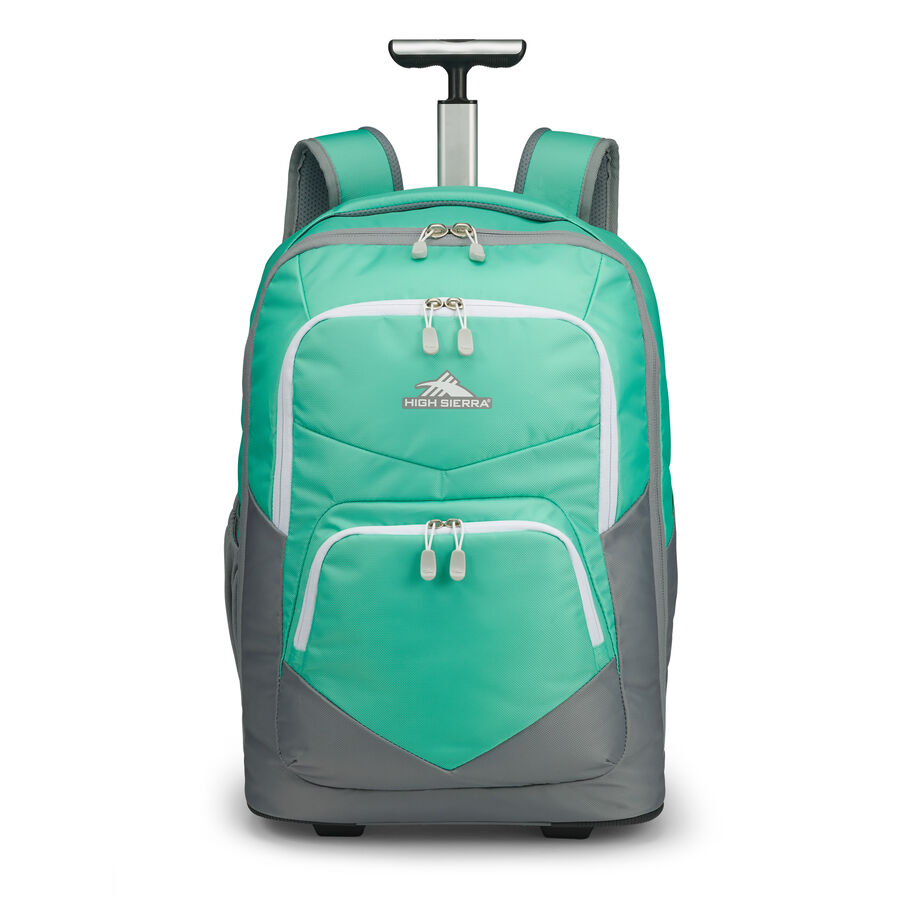 Freewheel Pro Wheeled Backpack in the color Aquamarine/White. image number 2