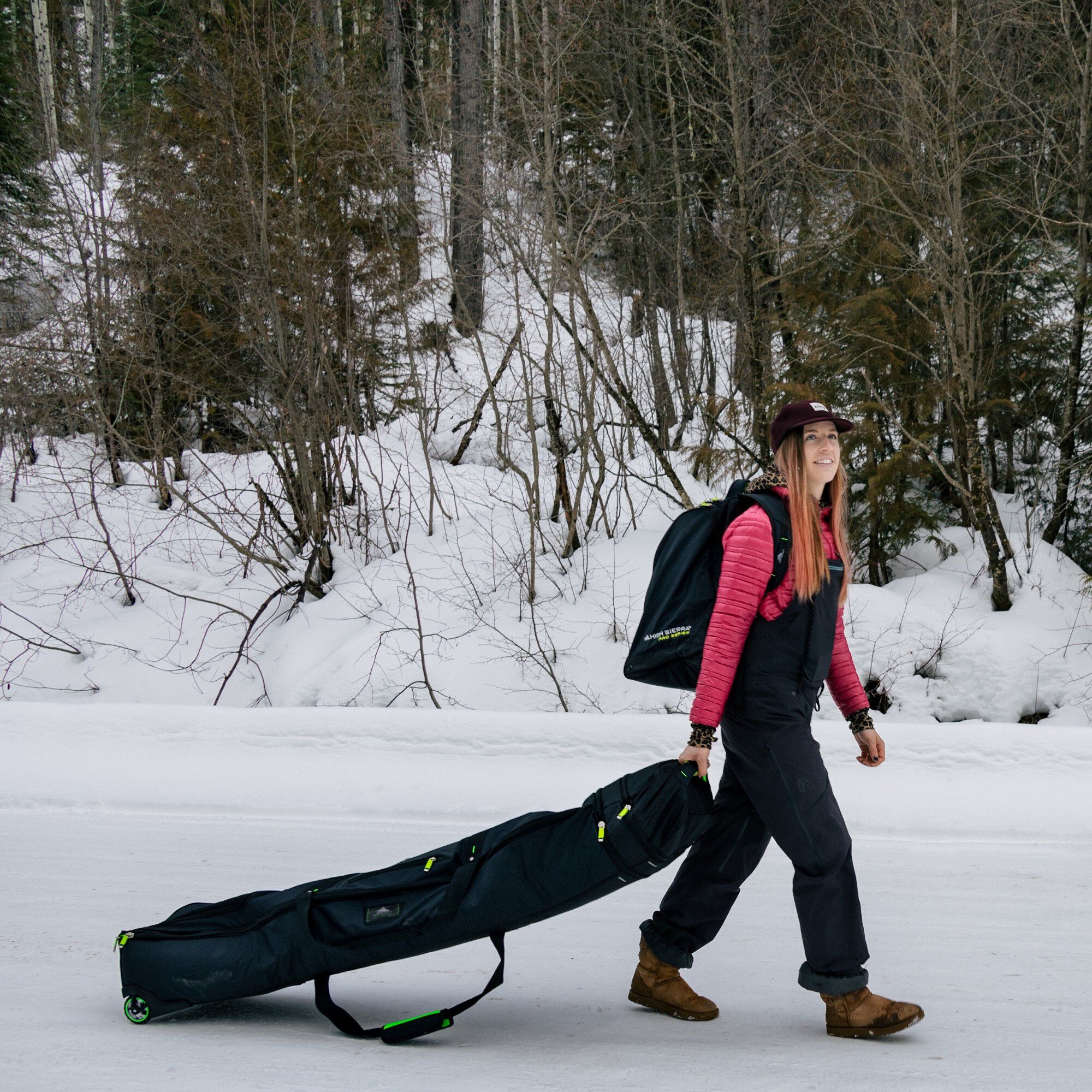 Adjustable Wheeled Ski Snowboard Bag