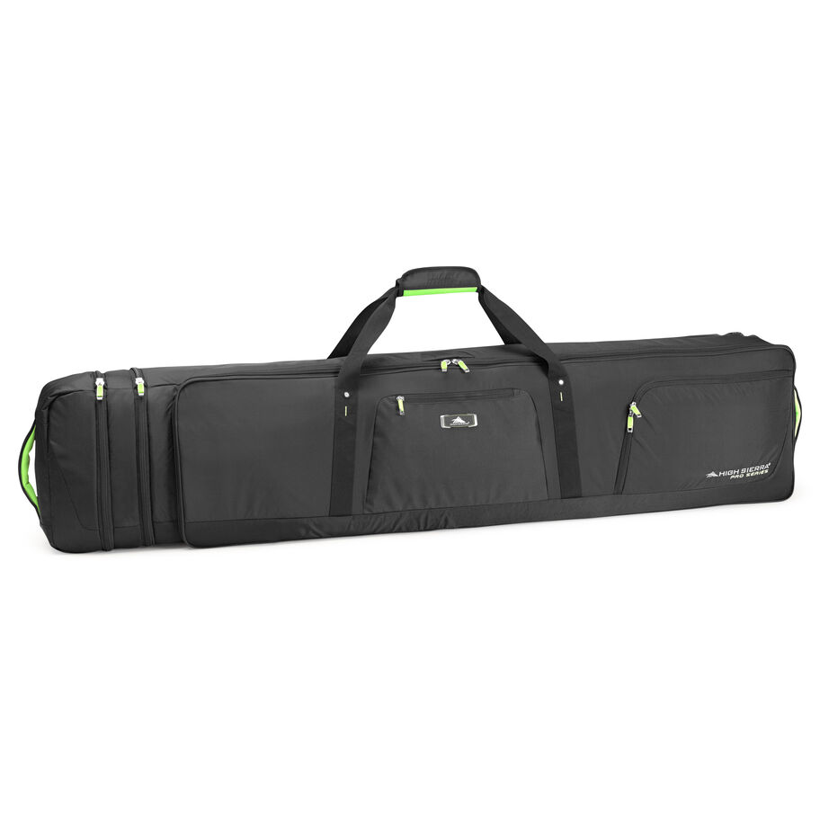 Adjustable Wheeled Ski/Snowboard Bag in the color Black Zest. image number 1