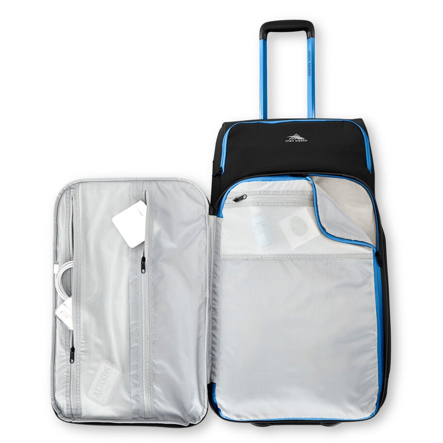 Hi-Life Large Wheeled Duffel in the color Black/Blue. image number 1