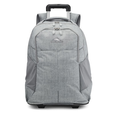 Powerglide Pro Wheeled Backpack in the color Silver Heather.