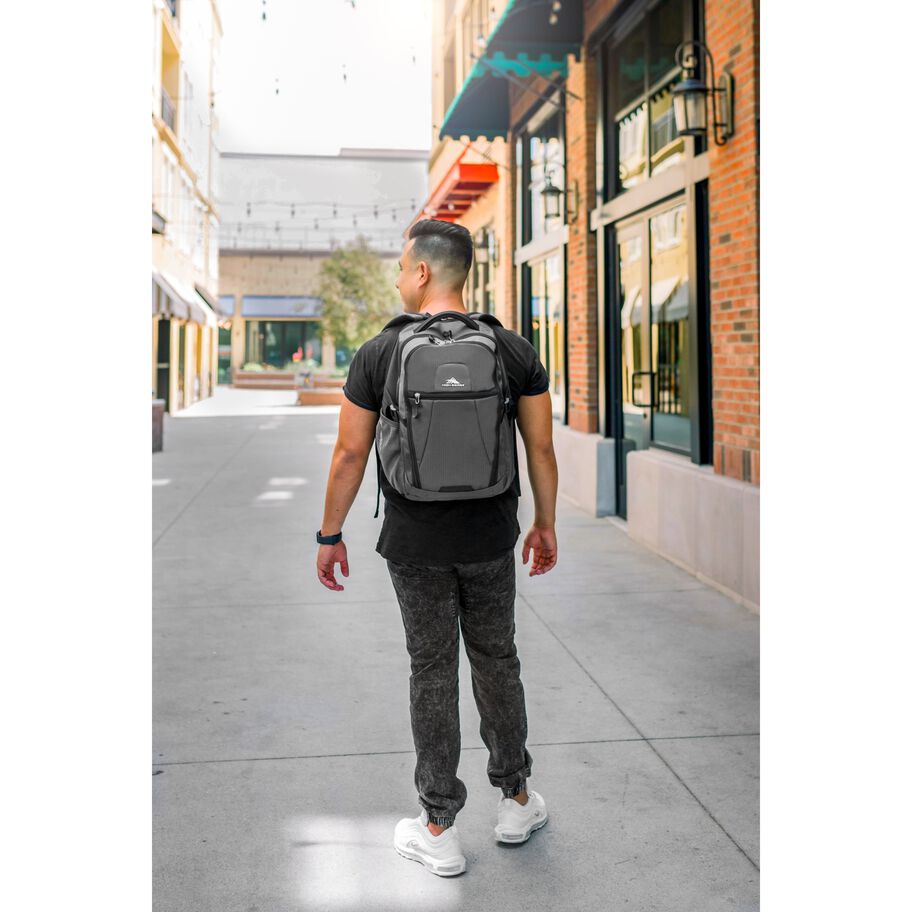 Fairlead Computer Backpack in the color Mercury/Black. image number 8