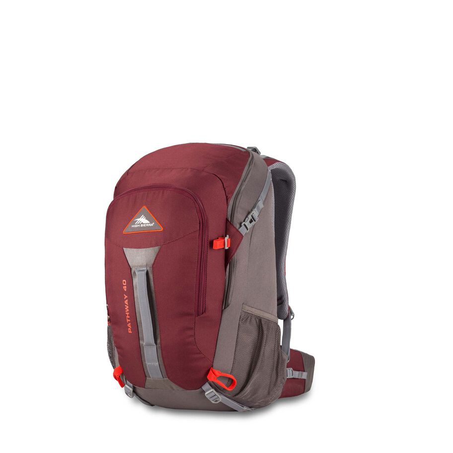 Pathway 40L Pack in the color Cranberry/Slate/Redrock. image number 0