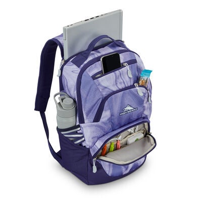 Swoop SG Backpack in the color Purple Marble Swirl.