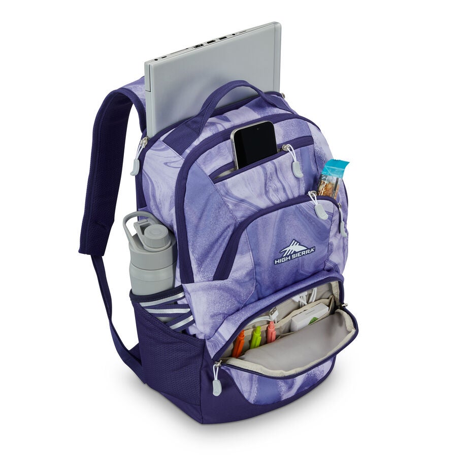 Swoop SG Backpack in the color Purple Marble Swirl. image number 1