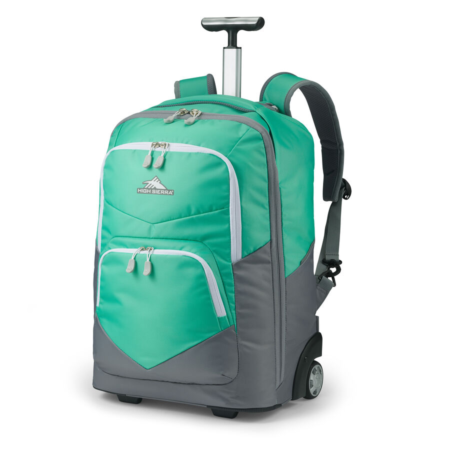 Freewheel Pro Wheeled Backpack in the color Aquamarine/White. image number 0