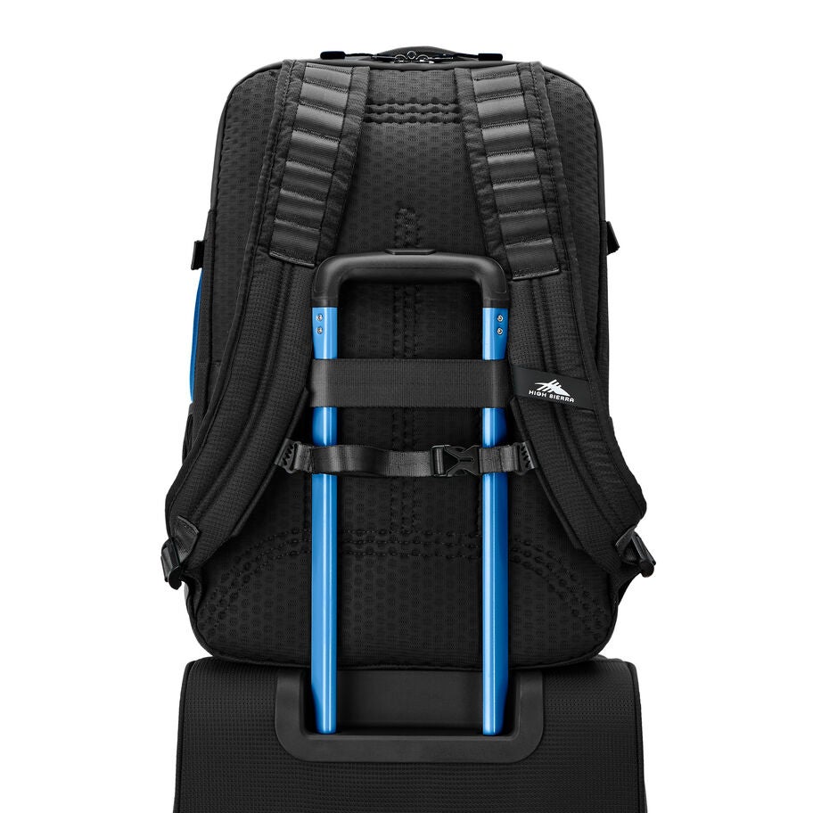 Hi-Life Travel Backpack in the color Black/Blue. image number 6