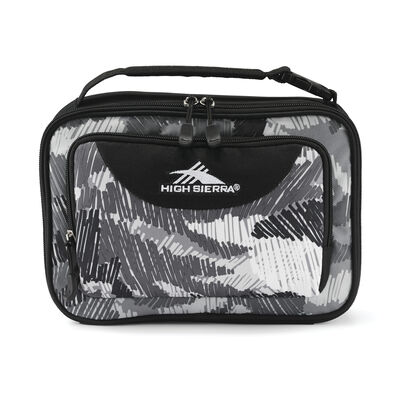 Single Compartment Lunch Bag in the color Scribble Camo.