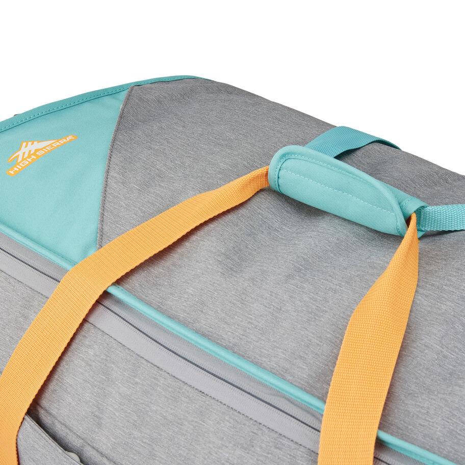 Forester 34" Wheeled Duffel in the color Grey Heather/Turquoise/Blazing Orange. image number 8