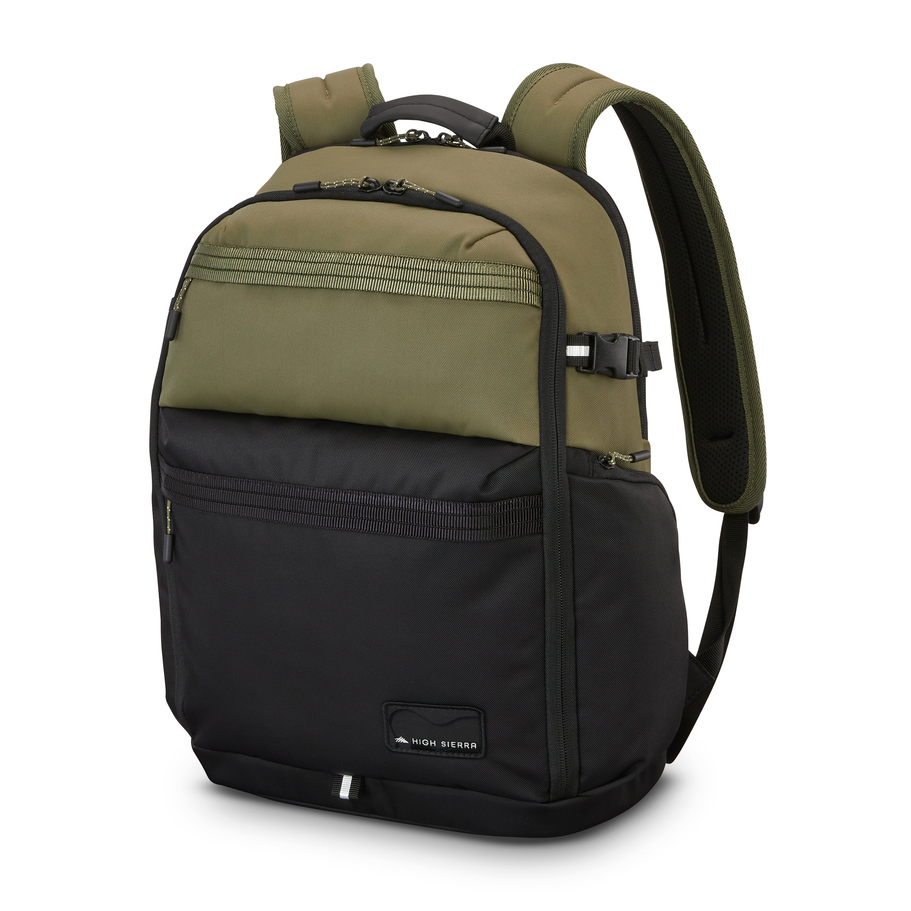 backpack laptop high sierraaqu Sierra Hi-Life Travel - Features 2-inch Expansion, WetPak Pockets, 17 Compartment, Stack-It Strap, Adjustable Sternum Strap, Fleece Pocket, Dual Water Bottle Pockets - Blue/Black Spacious Main Compartment High Sierra Black XBT TSA